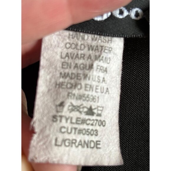 Taboo Black Halter Dress With Asymmetrical Hem Satin Stripes Vintage 90s Y2K - Picture 7 of 9